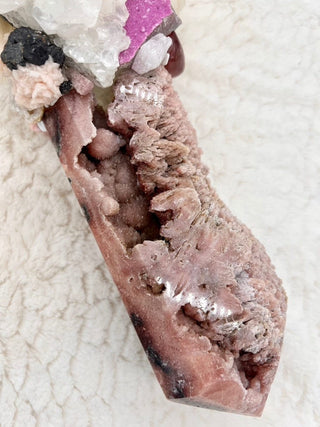 Selenite, Pink Amethyst, Chalcedony, White Calcite, Cobalt Calcite, Kunzite, Pink Tourmaline, Shamanic Healing Altar Piece, OOAK Ceremony - Journey There -