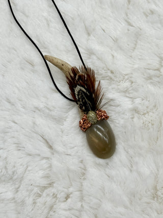 Star Moonstone & Rutilated Quartz Traveling Wand, Intuition, Divine Feminine, Protection