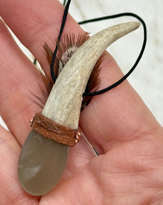 Star Moonstone & Rutilated Quartz Traveling Wand, Intuition, Divine Feminine, Protection