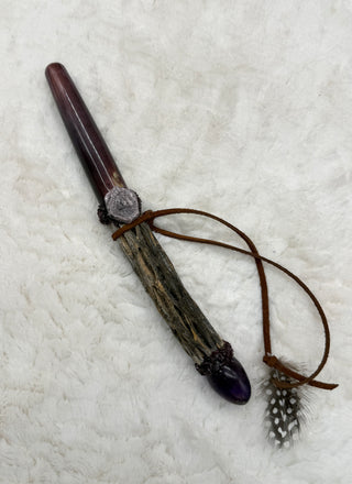 Healing Wand with Mookaite, Ametrine, Ruby Record Keeper & Garnet