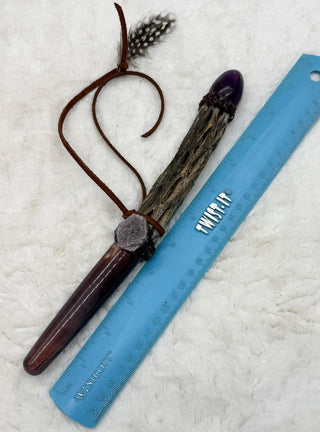 Healing Wand with Mookaite, Ametrine, Ruby Record Keeper & Garnet
