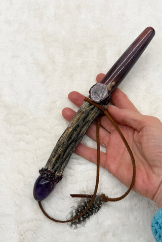 Healing Wand with Mookaite, Ametrine, Ruby Record Keeper & Garnet