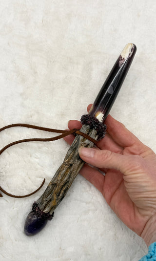 Healing Wand with Mookaite, Ametrine, Ruby Record Keeper & Garnet