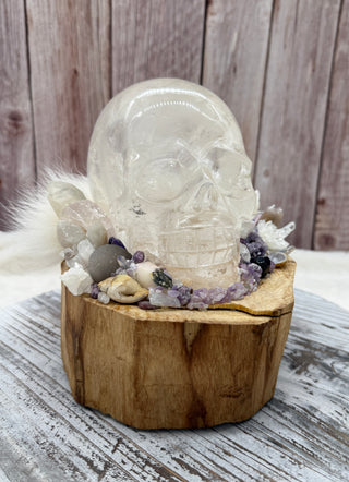 Quartz Skull, Altar, Spiritual Awakening, Intuition, Psychic Awarness