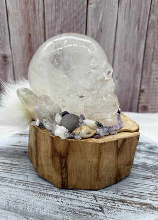 Quartz Skull, Altar, Spiritual Awakening, Intuition, Psychic Awarness