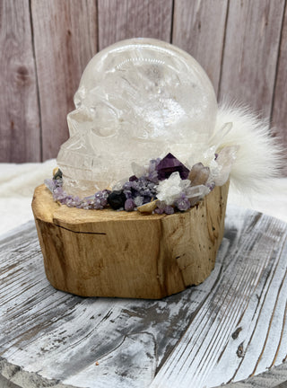 Quartz Skull, Altar, Spiritual Awakening, Intuition, Psychic Awarness