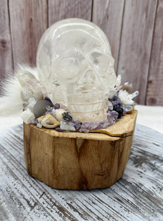 Quartz Skull, Altar, Spiritual Awakening, Intuition, Psychic Awarness