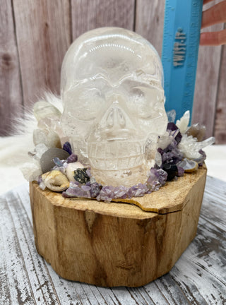Quartz Skull, Altar, Spiritual Awakening, Intuition, Psychic Awarness