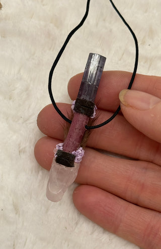 Rose Quartz Dragon with Purple Tourmaline, Mohave Turquiose & Phosphosdierite; Spiritual Alchemy