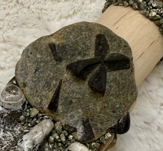 Dragon of Rooted Truth, Healing Wand, Sacred Tool; Picture Jasper & Smoky Quartz, Grounding, Intuition, Confidence, Courage