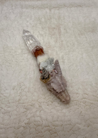 Dragon of Sacred Opening; Healing Wand, Pink Amethyst & Vogel Quartz, Heart Healing, Spiritual Awakening, Abundance